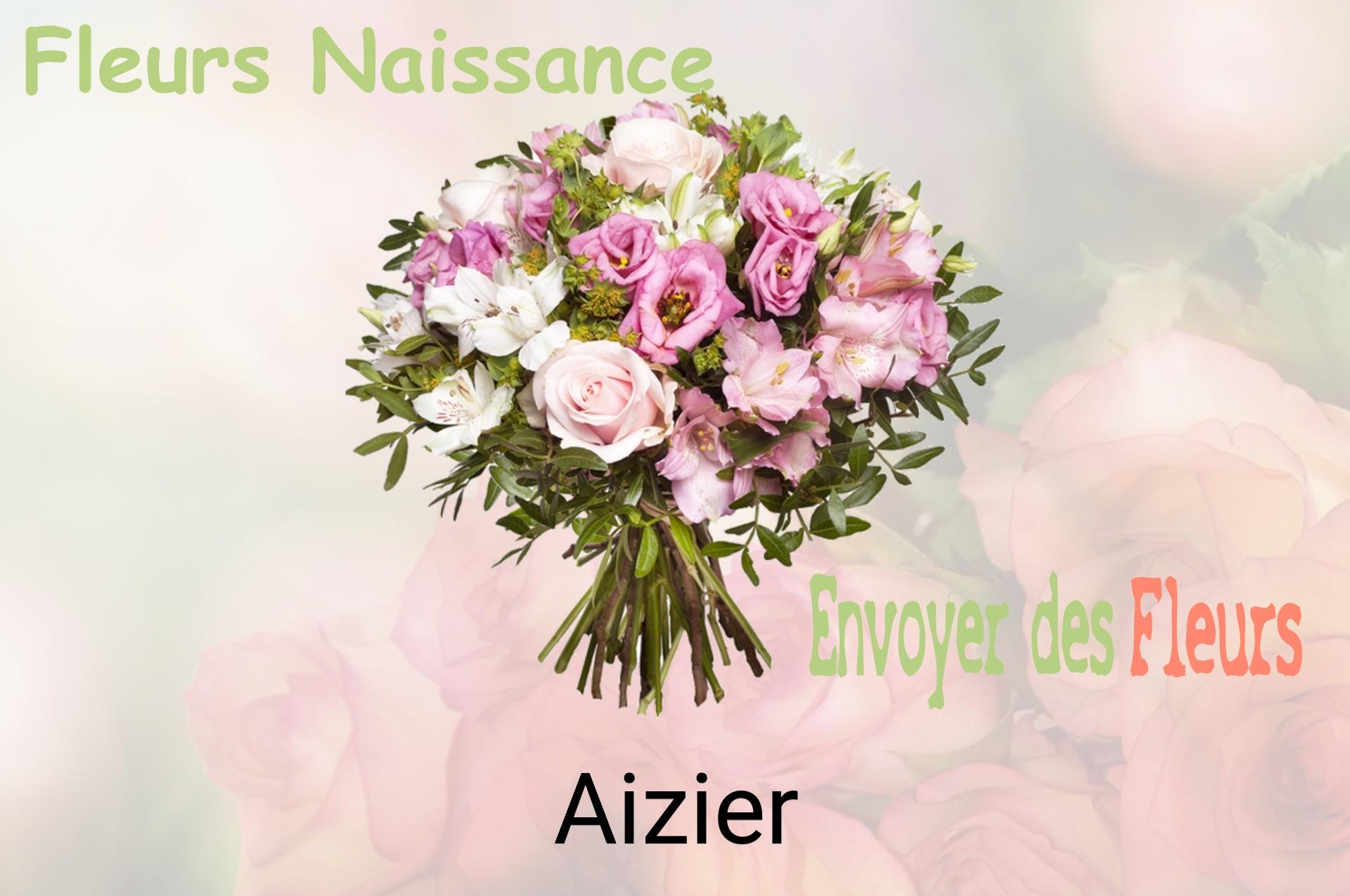 Bouquet de fleurs de naissance livré à Aizier